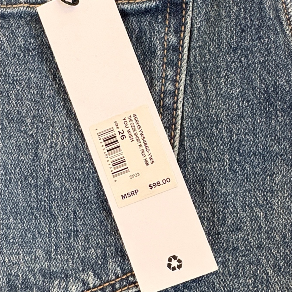 NWT Joe’s Jeans The Ozzie Mid-Rise Cut Off Shorts Blue Denim Size 26 Retail $98 - Picture 7 of 8